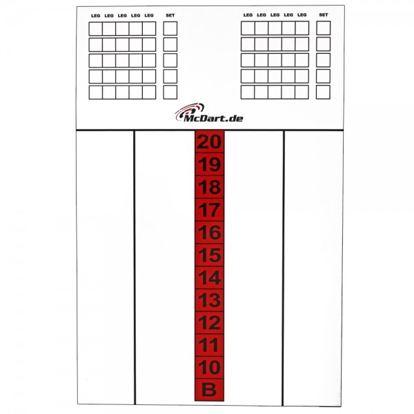 McDart Score Board Groß 60 X 40cm